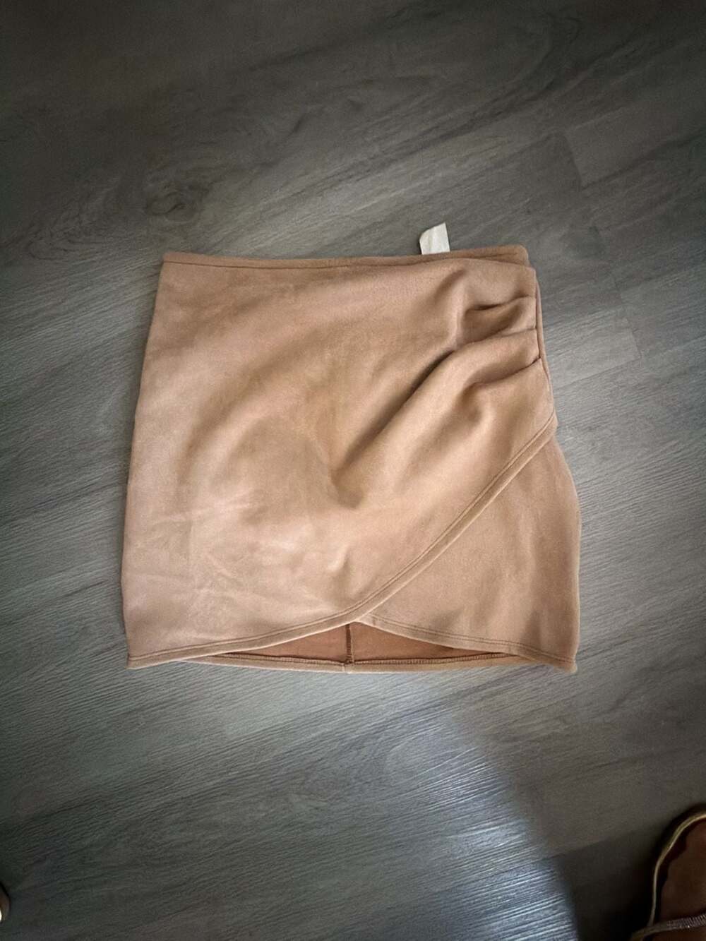 Windsor Faux Suede Wrap Mini Skirt